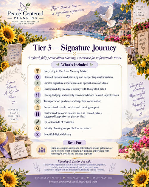 🌻 Peace-Centered Travel Experiences
